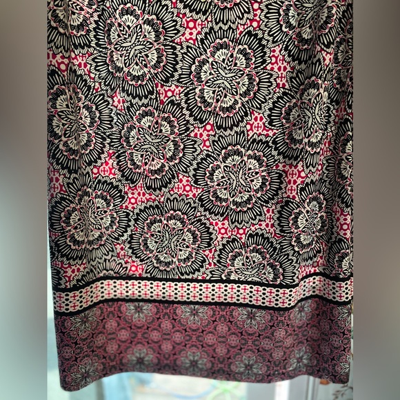 CHICOS SZ 1 (8-10) BOHO Beautiful paisley pinks,burgundy, black & white - Picture 3 of 12
